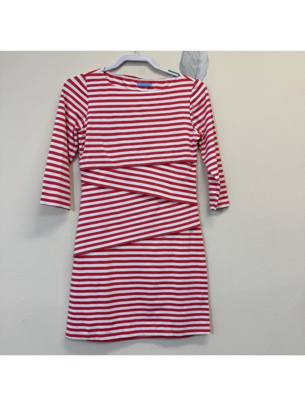 J. McLaughlin Catalina Cloth Dress Size XS Layered Stretch Striped